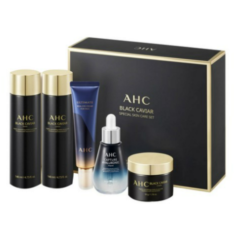 AHC 블랙 캐비어 스페셜 기초화장품 스킨케어 5종 세트