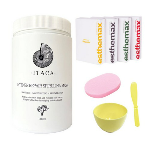 이타카 스피루리나 모델링 마스크 900ml+ 시트마스크10매+팩도구+해면