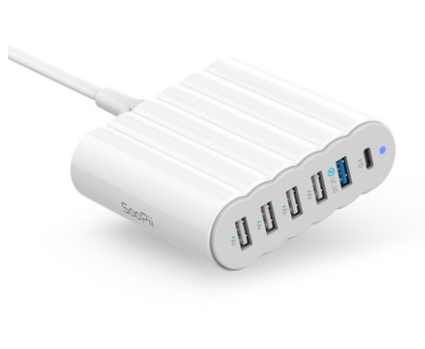 Soopii 6포트 C타입 아이폰 멀티고속충전기 CS63