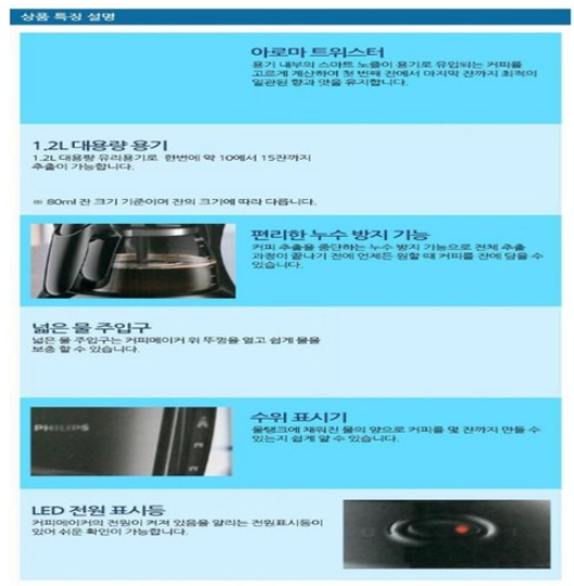 필립스 데일리 컬렉션 커피메이커 HD7461/20