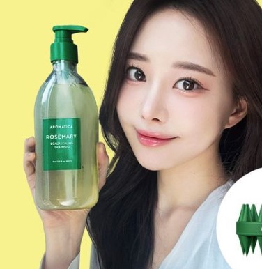 아로마티카 로즈마리 스칼프 스케일링 샴푸 400ml 더블기획(+듀얼 스칼프 브러쉬)