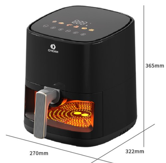 OYEAH 저소음 에어프라이어 5.0L 시각화 대용량